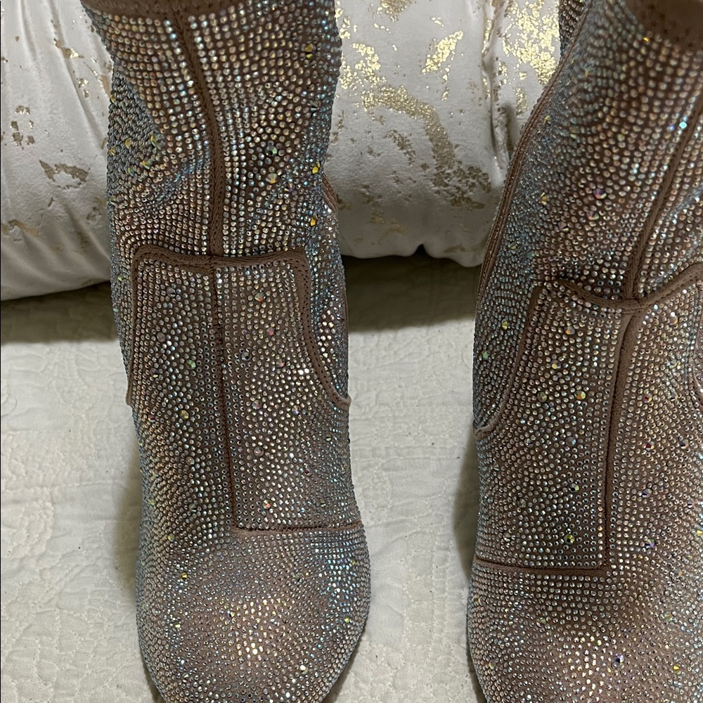 Torrid Glittering Silver Heeled Boots - Picture 5 of 10